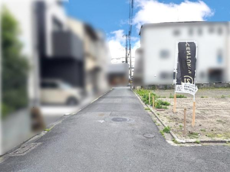 京都府京都市南区西九条西柳ノ内町の土地の前面道路含む現地写真