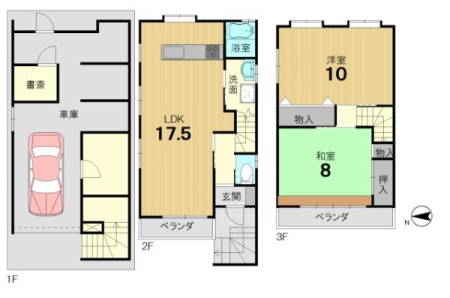 京都府京都市右京区西京極北衣手町の中古一戸建ての画像