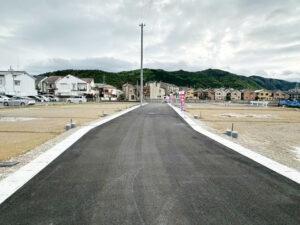 京都府京都市右京区嵯峨野南浦町の新築一戸建ての現地外観写真