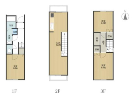 京都府京都市西京区桂稲荷山町の中古一戸建ての間取り