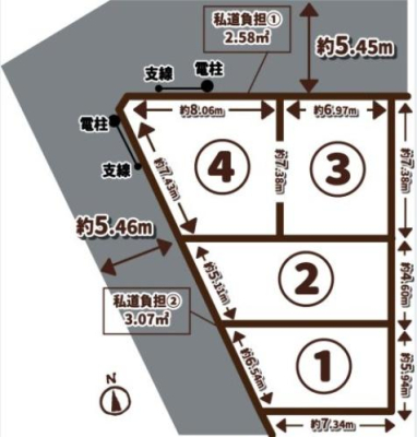 京都府京都市西京区桂野里町の土地の間取り