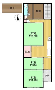 京都府京都市南区八条内田町の中古一戸建ての間取り
